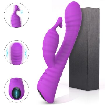 Picture of MOONLIGHT Thrusting Rabbit Vibrator with LED Light*Purple