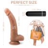 Picture of CROODS 6.7 Inch Silicone Vibrating 2 in 1 Dual Density Vibrator Curved Dildo