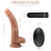 Picture of TANK  Remoted Controlled Silicone Curved Dildo Vibrating 2 in 1 Dual Density Vibrator