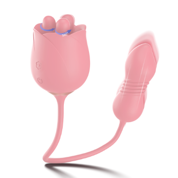 Picture of FATE 3 in 1 Clitoral Stimulator Tongue Licking Thrusting G Spot Egg Vibrator*Pink