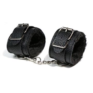 Picture of Bondage Boutique Faux Leather Wrist Cuffs - Black