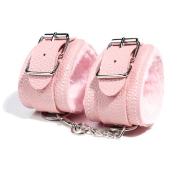 Picture of Bondage Boutique Faux Leather Wrist Cuffs - Pink