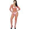 Picture of ROLAND Fishnet Crotchless Baby Bodystocking*Red