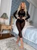 Picture of MARY Long Sleeve Gown Body Stockings Midi Dress