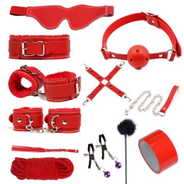 Picture of Mega Couple Bondage Kit (12 Piece) - Red