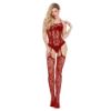 Picture of Lace Lust Jacquard Bodystocking*Burgundy