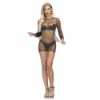 Picture of Secret Long Sleeve Fishnet Chemise*Black