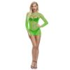 Picture of Secret Long Sleeve Fishnet Chemise*Green