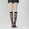 Picture of Pattened Lace Rhinestone Detail Knee Socks