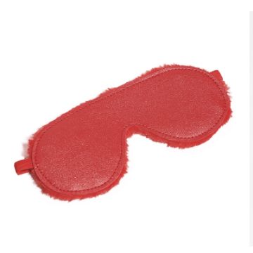 Picture of Bondage Boutique Faux Fur Blindfold - Red