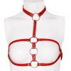 Picture of MAID Faux Leather Open Cup Harness Bra