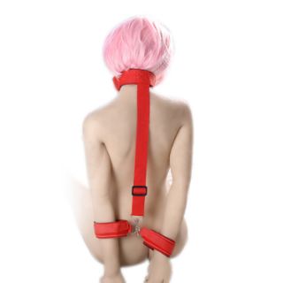 Picture of Dominator Ball Gag and Wrist Restraint - Red