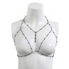 Picture of Rhinestone Black Bras Chain Lingerie Jewelry Party Dress