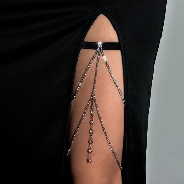 Picture of Two Layer Metal Thigh Chain Jewelry*Silver