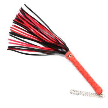 Picture of Bondage Boutique Faux Leather Flogger - Red Handle