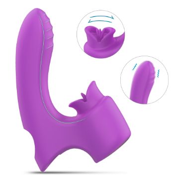 Picture of DEVIL KISS Pleaser Rabbit Finger Vibrator*Purple