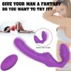 Picture of NANA Remote Controlled Love Rider Strapless Strap-On Dildo Vibrator*Purple