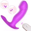 Picture of KNIGHT Remote Controlled 2 in 1 Hands-Free Wearable Knicker Vibrator*Purple
