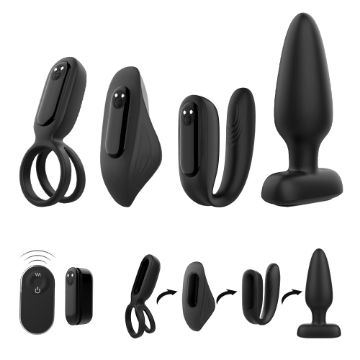 Picture of LOVE KIT Remote Control Wearable Couple's Sex Toy Kit*Black