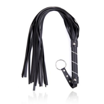 Picture of Plush Faux Leather Flogger - Black