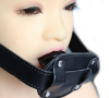 Picture of Restraint Lockable Leather Sexy Mouth Ball Gag SM Sex Toy*Black