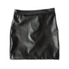 Picture of Black Leather Spanking Back Open Up Thong Skirt*L