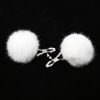 Picture of Feather Fur Ball Sexy Metal Clips Nipple Clamps*White