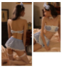 Picture of Blue and White Plaid 7 Piece French Maid Costume