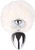 Picture of Catch Me Stainless Steel Faux Silver Bunny Tail Butt Plug*White