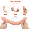 Picture of Three King Bendable G-Spot Vibrator Double-Ended Strap-On Curved Dildo*Nude