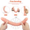 Picture of Three King Bendable G-Spot Vibrator Double-Ended Strap-On Dildo*Nude