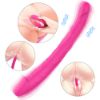 Picture of Three King Bendable G-Spot Vibrator Double-Ended Strap-On Dildo*Rose
