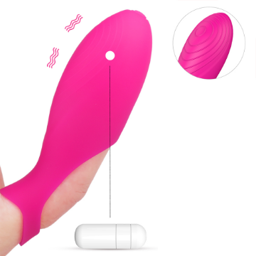 Picture of VICKY Textured Silicone Finger Vibrator*Rose