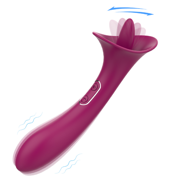 Picture of TARA Rechargeable G-Kiss G-Spot and Clitoral Vibrator*Dark Red