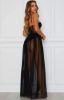 Picture of Black Mesh Sheer See-Through Nightgown