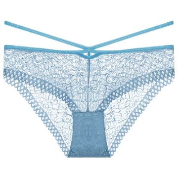 Picture of MAYA Blue See-through Lace Cross Strap High Elasticity Underwear