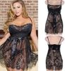 Picture of Black Lace Plus Size Costume Sleepwear Babydoll
