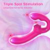 Picture of Moyna Dual Motor Triple Spot Stimulation Remote Control Vibrator - Rose