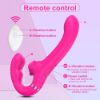 Picture of Moyna Dual Motor Triple Spot Stimulation Remote Control Vibrator - Rose