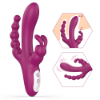 Picture of JOKER Three Point Rechargeable Rabbit Vibrator*Burgendy