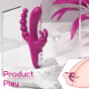 Picture of JOKER Three Point Rechargeable Rabbit Vibrator*Burgendy