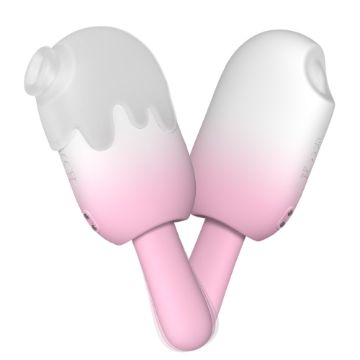 Picture of Bite Me Vibrator 8 Sucking Modes 9 Vibration Modes & Tapping Mode - Pink & White