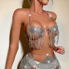 Picture of NIGHTCLUB Glitter Rhinestones Tassel Top Bikini Chain*Silver