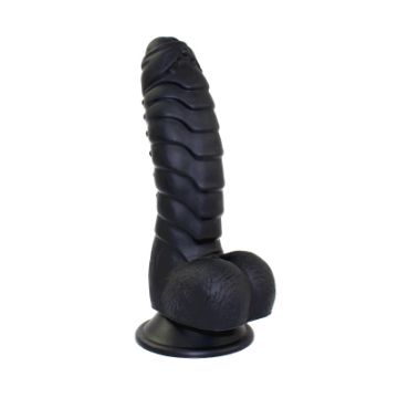 Picture of Dangerous Silicone Dildo with Suction Cup Black 8.2 Inch 