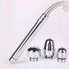 Picture of Straight Stainless Steel Anal Douche for Enema Cleaning with 3 Nozzles