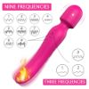 Picture of Iris G Spot Clitoral Warming Dual Motor Wand Vibrator - Rose