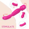 Picture of Iris G Spot Clitoral Warming Dual Motor Wand Vibrator - Rose