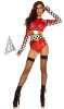 Picture of Sexy Cheerleader Leather Race Queen Costum