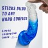 Picture of Wayne Gradient Realistic Dildo with Suction Cup 7.3 Inch - Blue