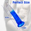 Picture of Wayne Gradient Realistic Dildo with Suction Cup 7.3 Inch - Blue